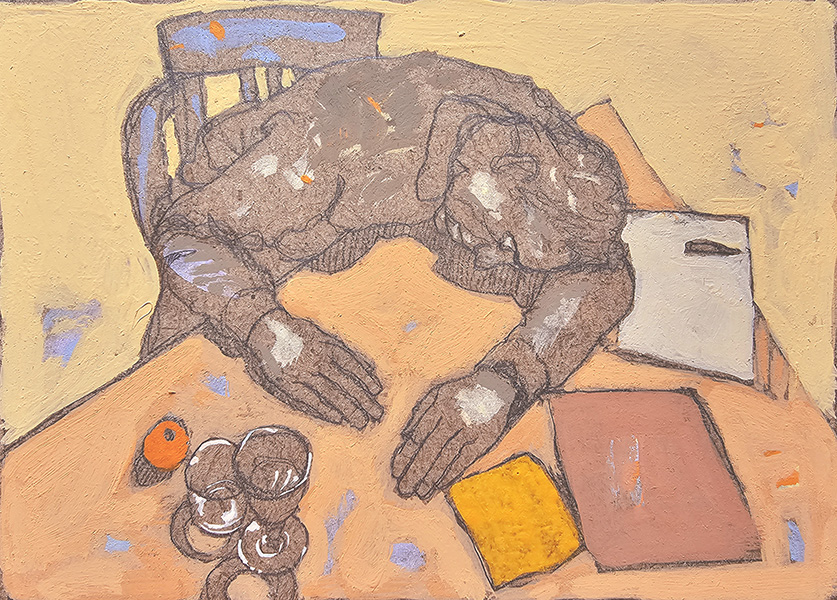 Assoupi II - 13x18 - gouache